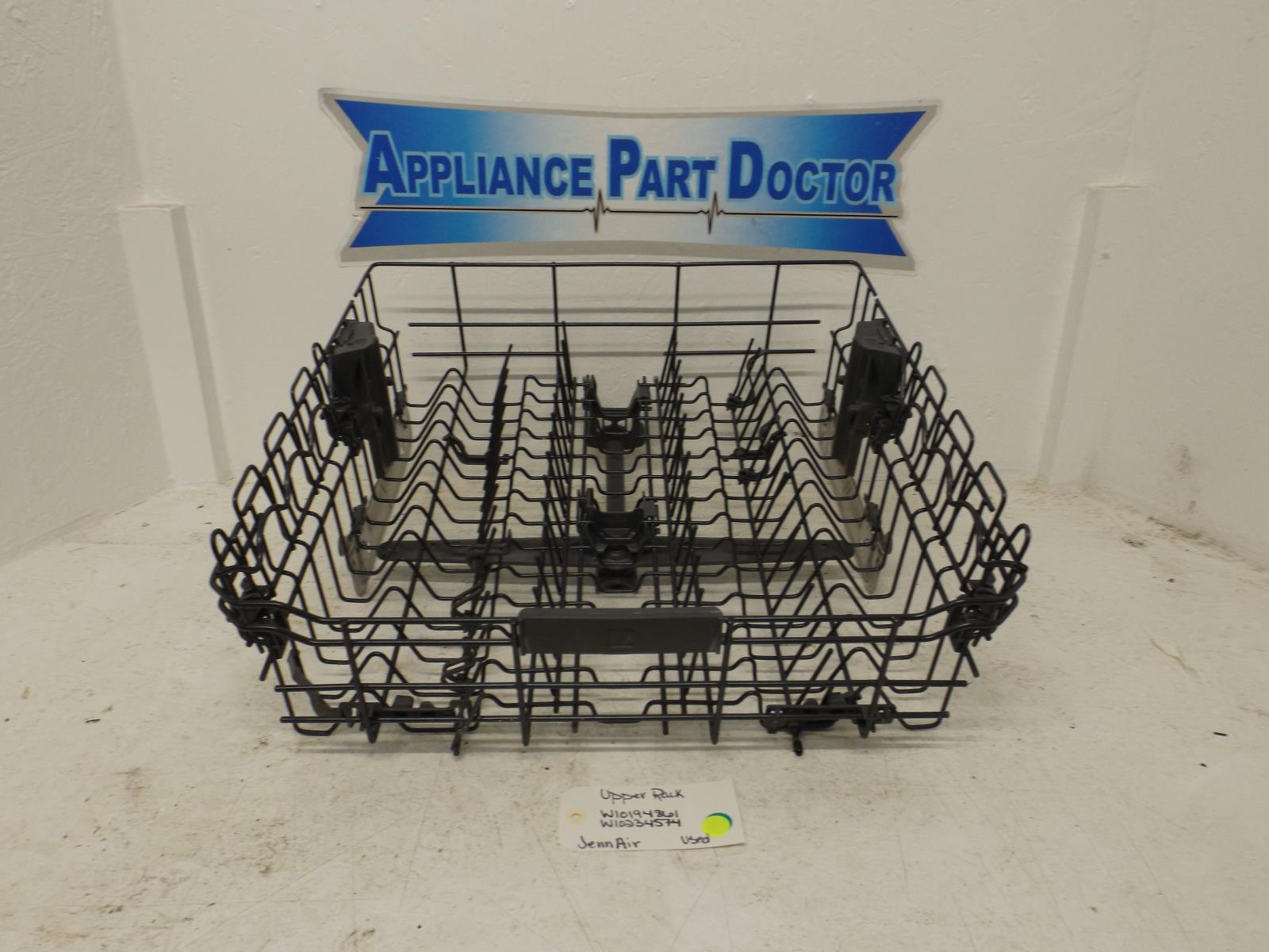 JennAir Dishwasher W10194861 W10234574 Upper Rack Used JennAir Dishwasher W10194861 W10234574 Upper Rack Used